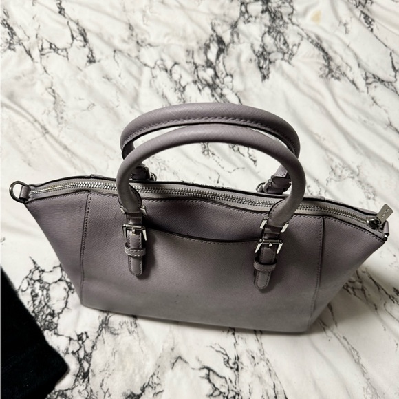 Sheila Medium Faux Saffiano Leather Satchel - Picture 3 of 3